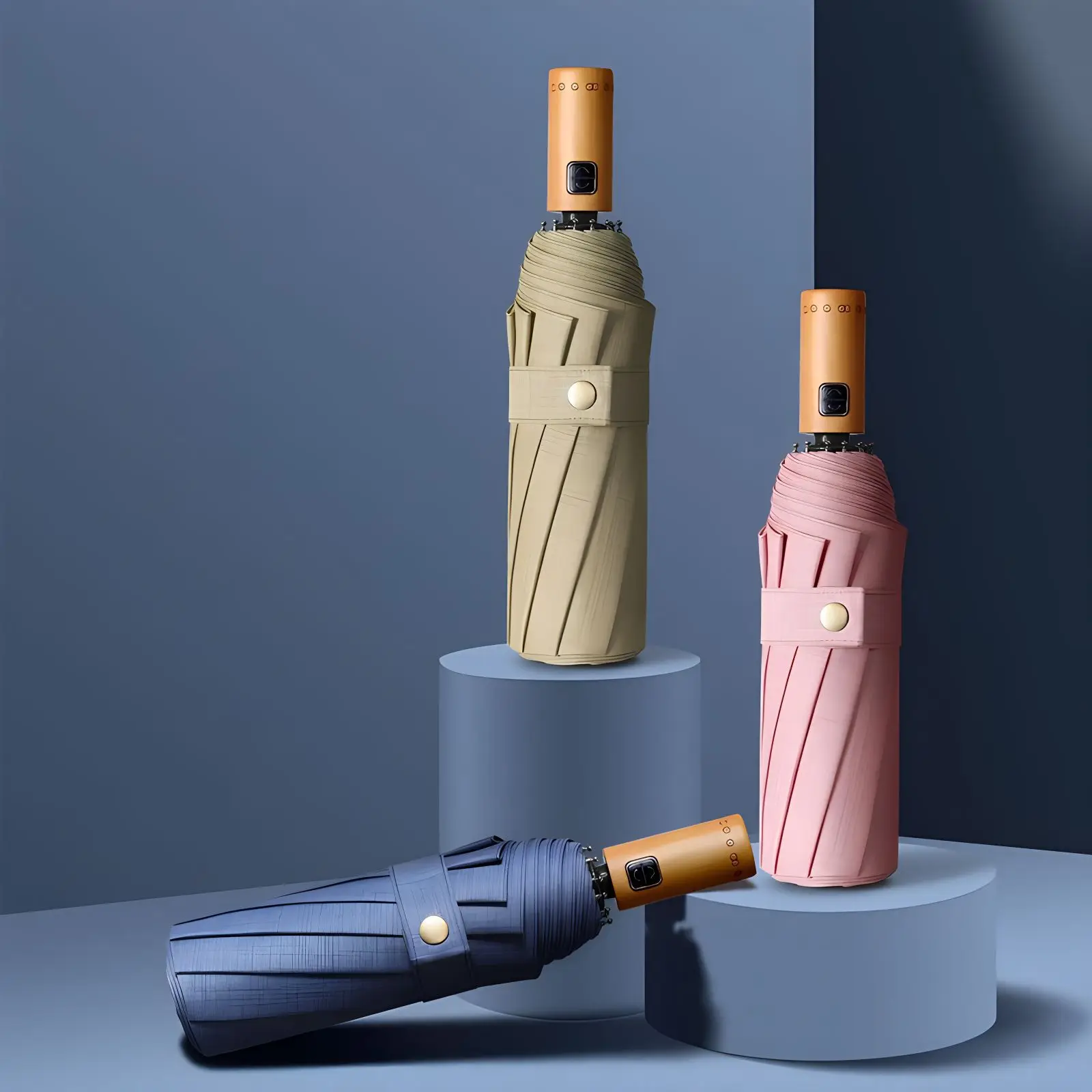 New Arrival Fully Automatic 3-Fold Umbrella, Reinforced & Durable Wooden Handle, Rainproof and UV Protection
New Arrival Fully Automatic 3-Fold Umbrella, Reinforced & Durable Wooden Handle, Rainproof and UV Protection