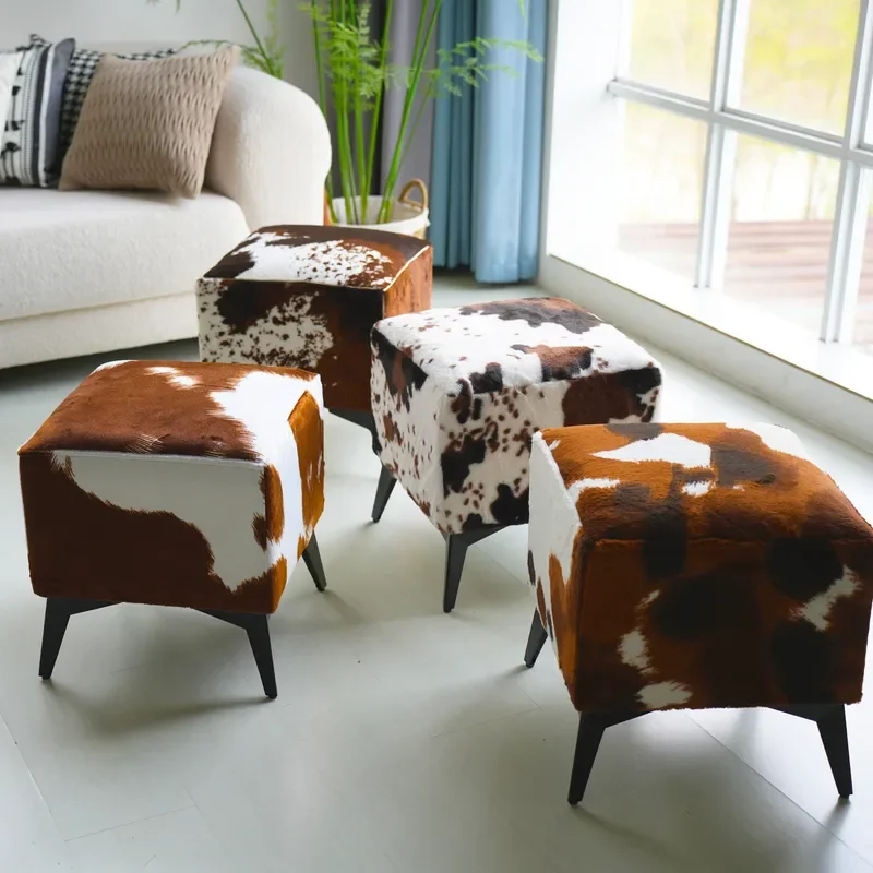 【CHIMU HOME】 Faux Cowhide Wood Frame Sofa Stool Square Pouf Ottoman Modern Shoe Changing Footrest for Living Room Bedroom and
【CHIMU HOME】 Faux Cowhide Wood Frame Sofa Stool Square Pouf Ottoman Modern Shoe Changing Footrest for Living Room Bedroom and