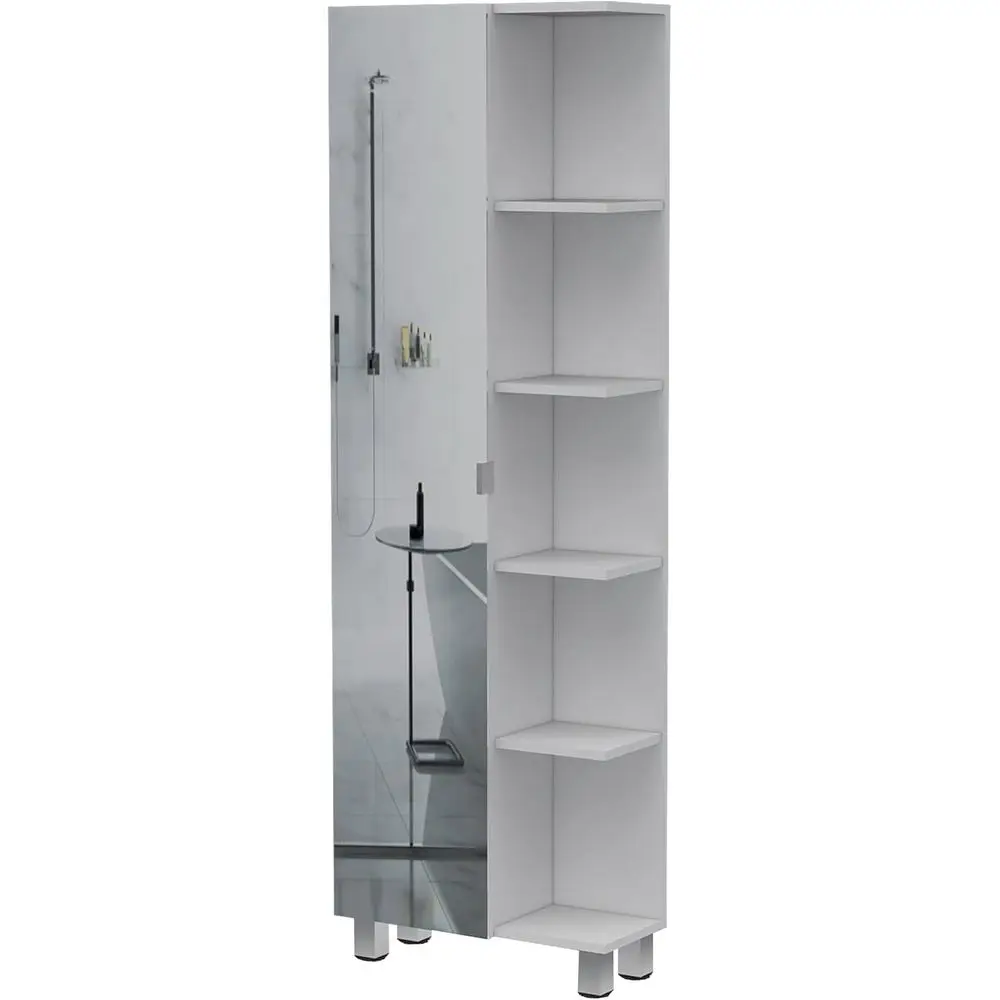 Single-Door Linen Cabinet with Internal and External Shelves for Spacious Storage in Bathroom, Kitchen, or Bedroom
Single-Door Linen Cabinet with Internal and External Shelves for Spacious Storage in Bathroom, Kitchen, or Bedroom