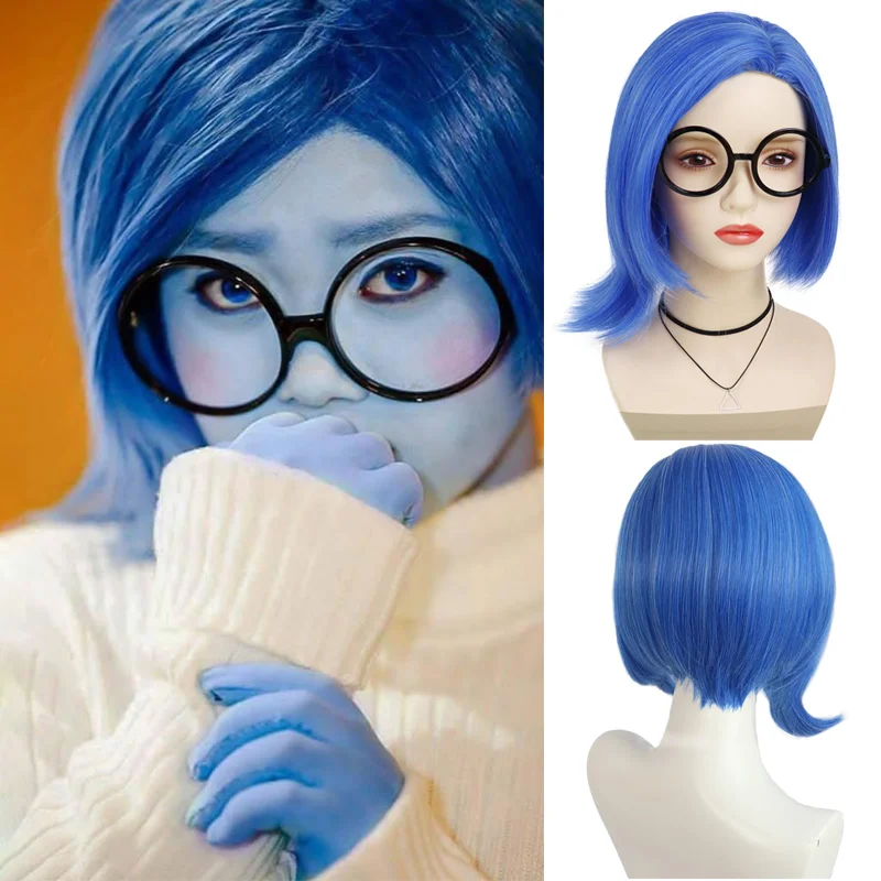 Парик UU Sadness Blue Bob с черной оправой для очков, синий парик для девочек, аниме, женский термостойкий синтетический костюм для косплея на Хэллоуин
Парик UU Sadness Blue Bob с черной оправой для очков, синий парик для девочек, аниме, женский термостойкий синтетический костюм для косплея на Хэллоуин