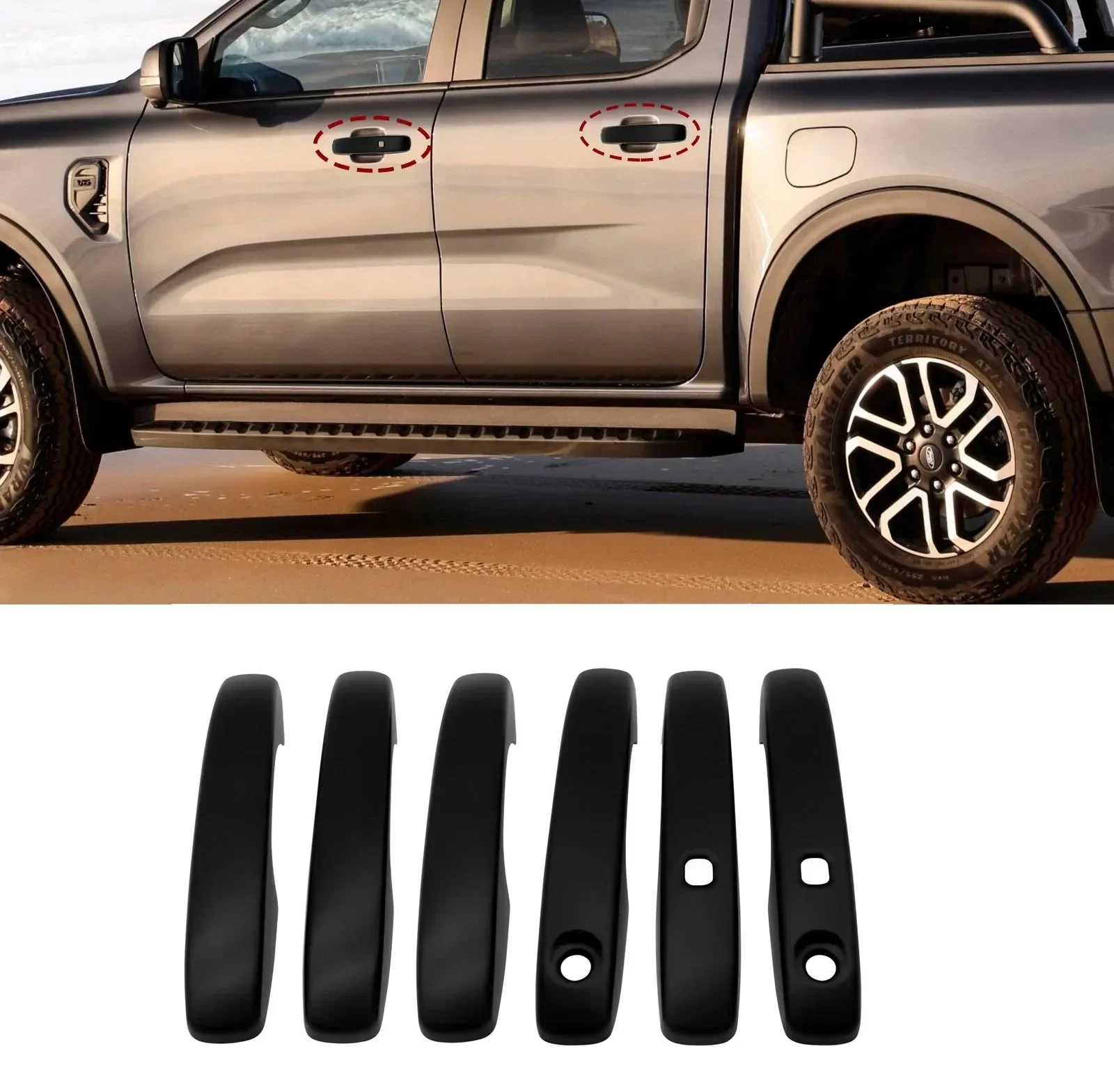 Матовая черная защитная крышка дверной ручки для Ford Ranger 2022 2023 2024 T9 WILDTRAK SPORT LIMITED XL XLT XLS модели
Матовая черная защитная крышка дверной ручки для Ford Ranger 2022 2023 2024 T9 WILDTRAK SPORT LIMITED XL XLT XLS модели