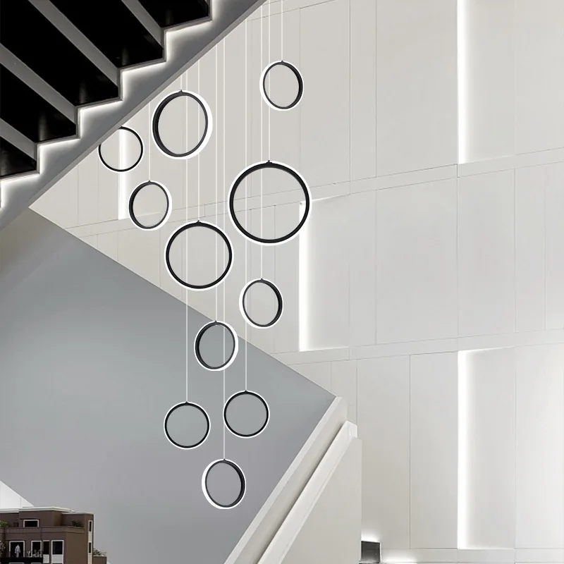 Nordic Minimalism Circle Led Chandelier Dimmable Aluminium Hanging Chandelier Light Modern Simple Stairs Pendant Lights Fixture
Nordic Minimalism Circle Led Chandelier Dimmable Aluminium Hanging Chandelier Light Modern Simple Stairs Pendant Lights Fixture