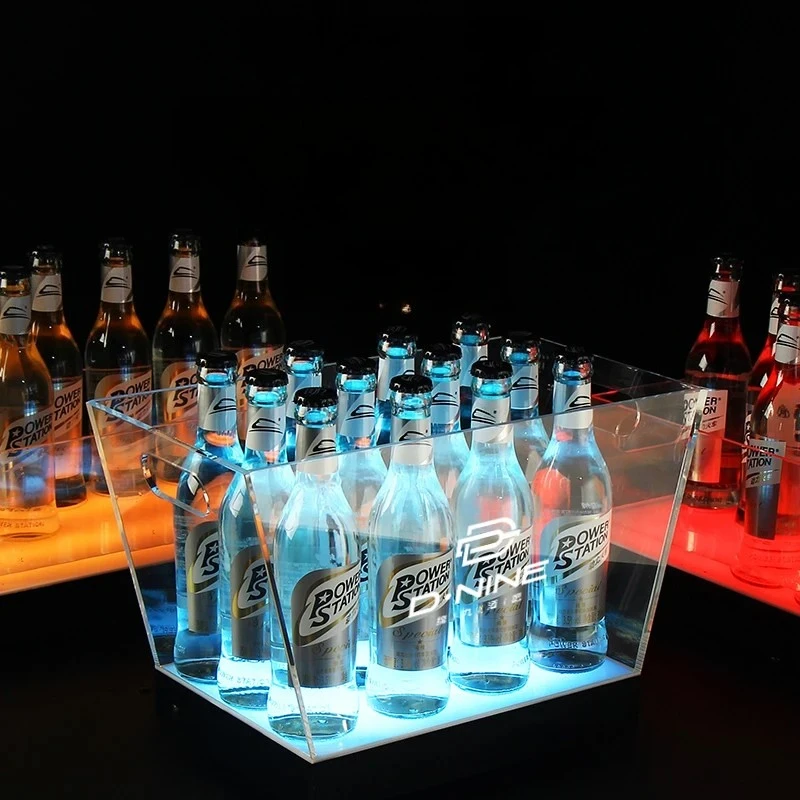 LED Glowing PC Ice Bucket, Rechargeable 12-Bottle Cocktail Tub, Bar KTV Light-Up Beer Holder, Creative Party Champagne Container
LED Glowing PC Ice Bucket, Rechargeable 12-Bottle Cocktail Tub, Bar KTV Light-Up Beer Holder, Creative Party Champagne Container