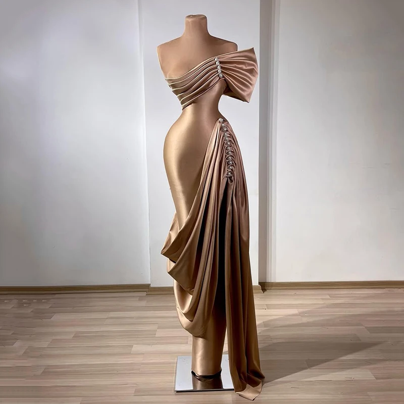 Thinyfull Sexy Mermaid Prom Evening Dresses One Shoulder Pearls Satin Night Party Dress Women Cocktail Prom Gowns Customized
Thinyfull Sexy Mermaid Prom Evening Dresses One Shoulder Pearls Satin Night Party Dress Women Cocktail Prom Gowns Customized