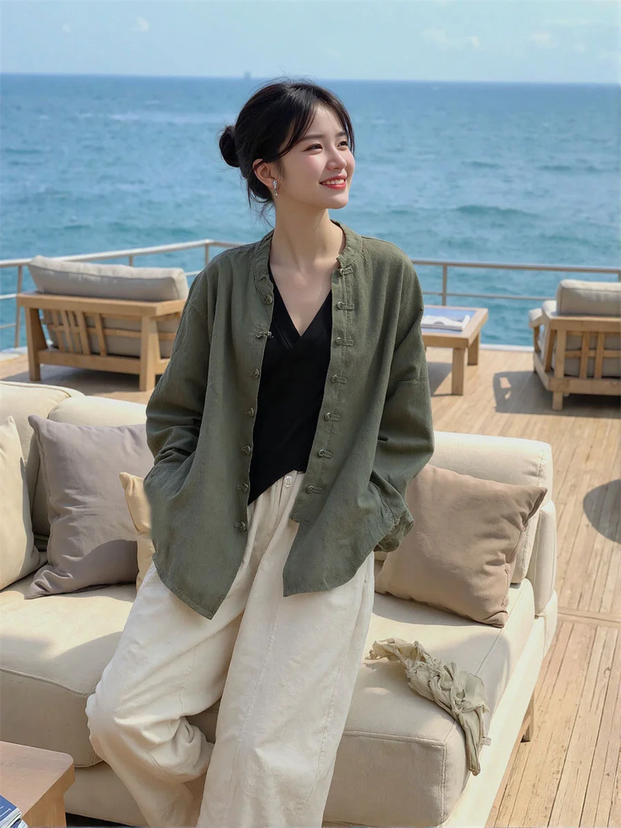 Long Sleeve Shirts Womens Oriental collar Embroidered Blusa Vintage French Patchwork Artistic Girlish Blending
Long Sleeve Shirts Womens Oriental collar Embroidered Blusa Vintage French Patchwork Artistic Girlish Blending