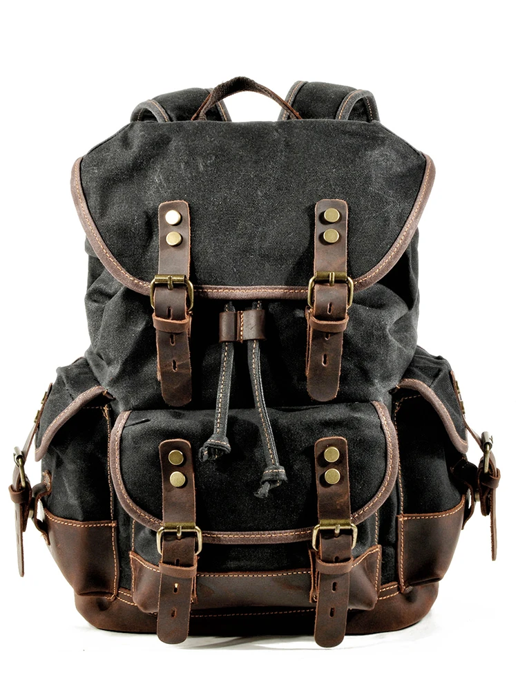 Retro Canvas Backpack Heavy Duty Men's Helmet Bag Waterproof Hiking Mountain Climbing Outdoor Travel Backpack for Men And Women
Retro Canvas Backpack Heavy Duty Men's Helmet Bag Waterproof Hiking Mountain Climbing Outdoor Travel Backpack for Men And Women