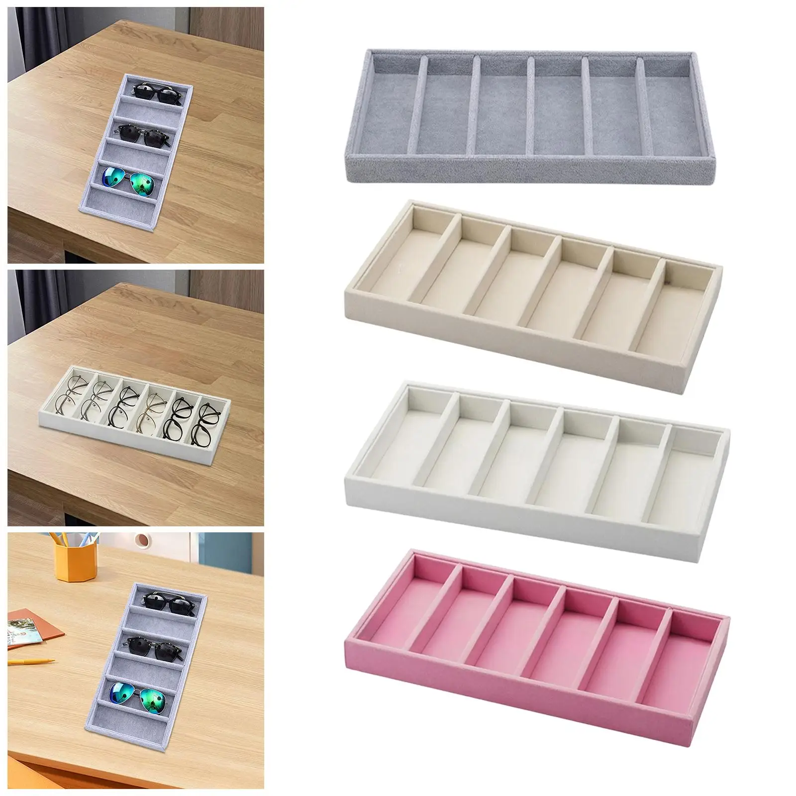 Органайзер для очков: современный бархатный футляр-подставка с шестью отделениями для ящика, аксессуар для гардеробной
Органайзер для очков: современный бархатный футляр-подставка с шестью отделениями для ящика, аксессуар для гардеробной