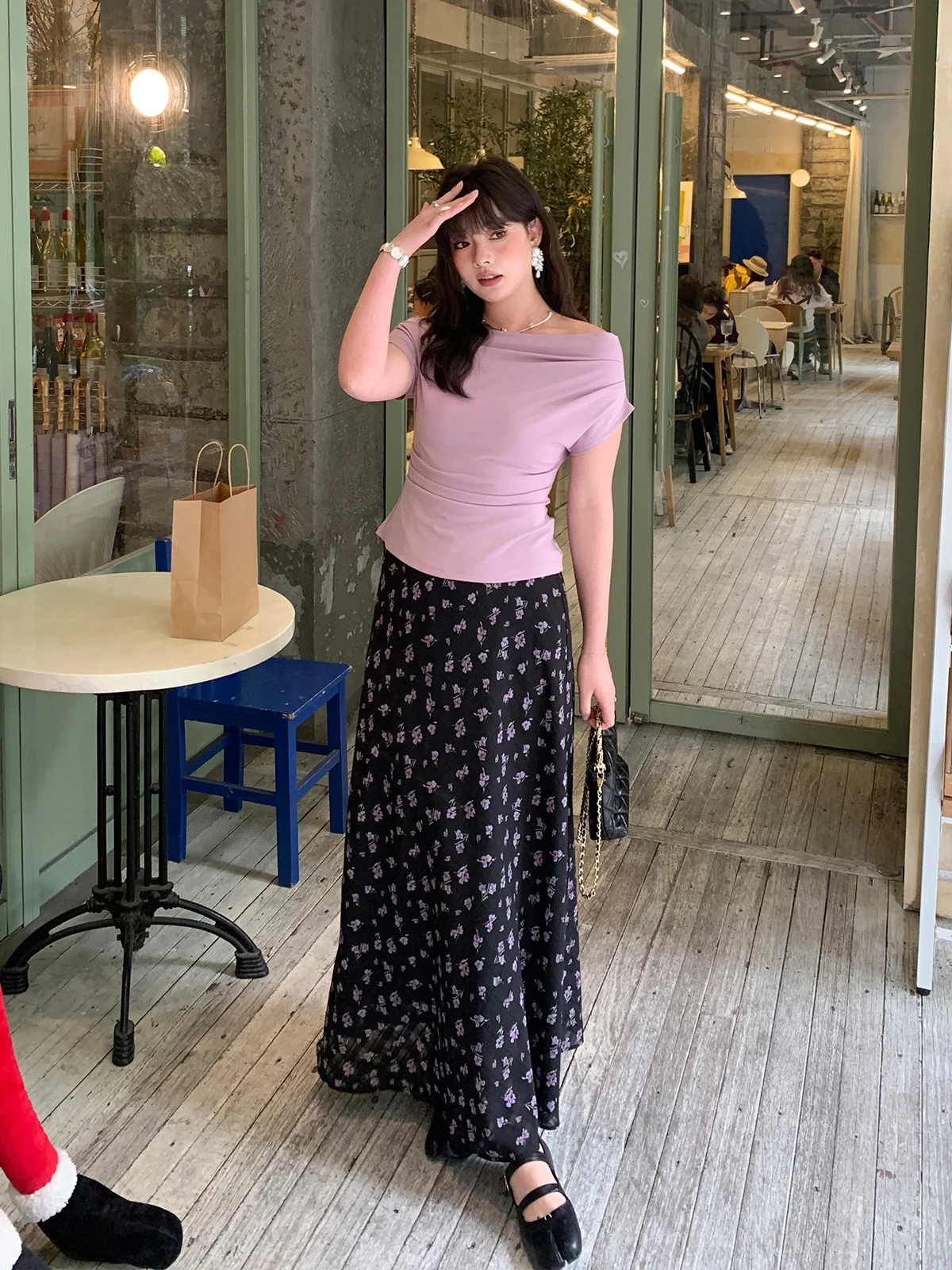 MaLuuuuuu Purple Floral A-Line Midi Skirt plus Size Women's High Waist Slimming Belly Covering Drapey Long Skirt Commute Style
MaLuuuuuu Purple Floral A-Line Midi Skirt plus Size Women's High Waist Slimming Belly Covering Drapey Long Skirt Commute Style