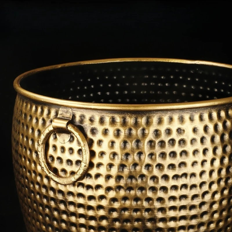 Metal Urn Planters - Aged Gold Iron Round Plant Pot - Hand-Hammered Texture Decorative Flower Pots for Patio
Metal Urn Planters - Aged Gold Iron Round Plant Pot - Hand-Hammered Texture Decorative Flower Pots for Patio