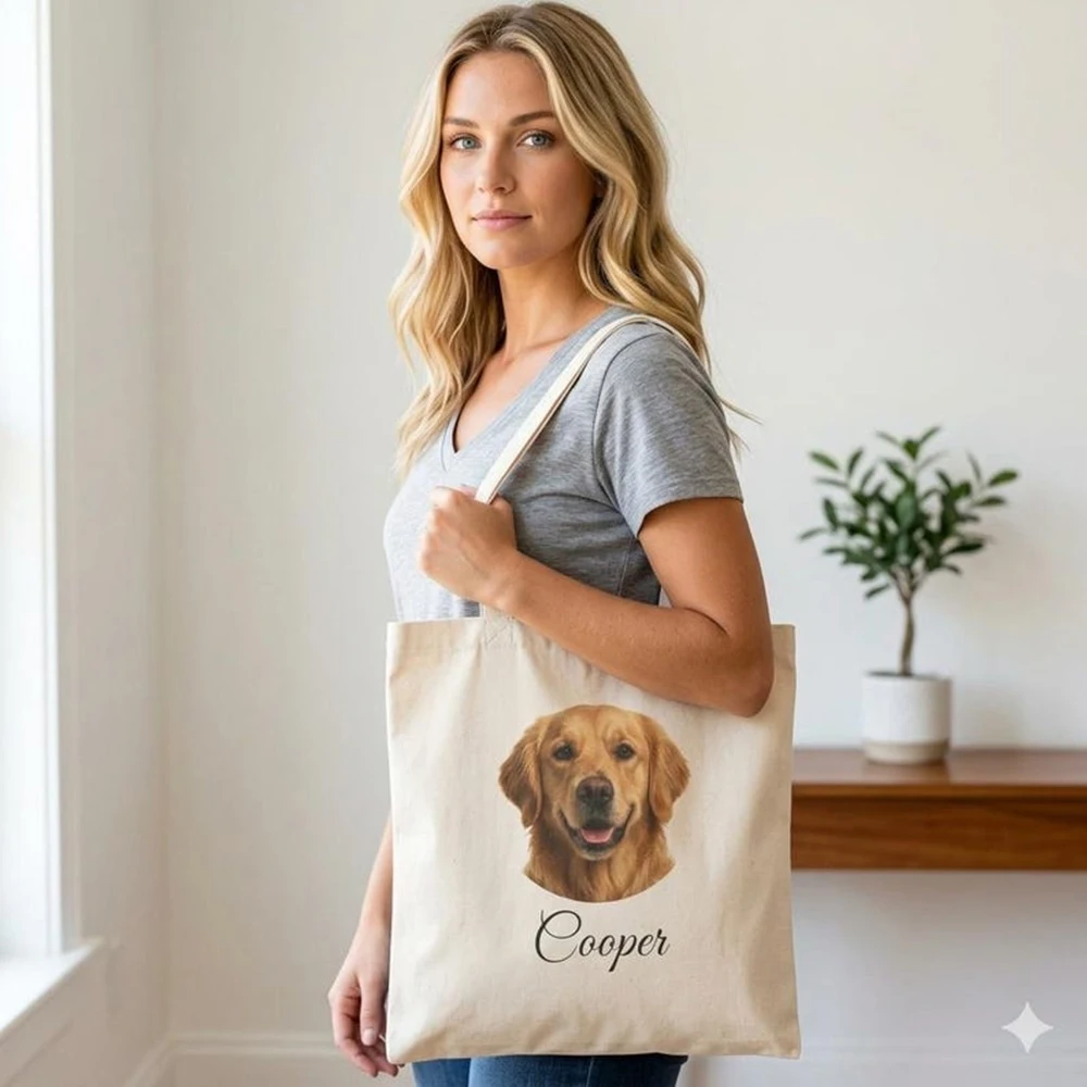 Cotton Canvas Tote Bag Dog Face Print Memorial Bag Durable Reusable Practical Remembrance Gift For Dog Mom And Pet Lovers
Cotton Canvas Tote Bag Dog Face Print Memorial Bag Durable Reusable Practical Remembrance Gift For Dog Mom And Pet Lovers