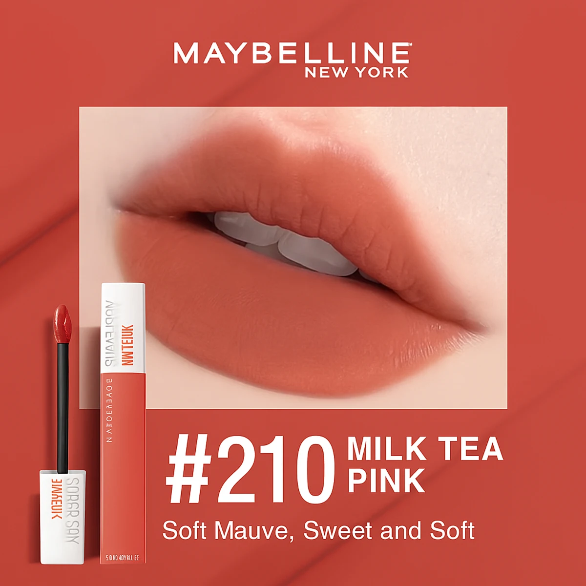 Матовая губная помада Maybelline Kiss 210, чай с молоком, длительный увлажняющий антипригарный порошок с зеркальной отделкой, глазурь для губ
Матовая губная помада Maybelline Kiss 210, чай с молоком, длительный увлажняющий антипригарный порошок с зеркальной отделкой, глазурь для губ