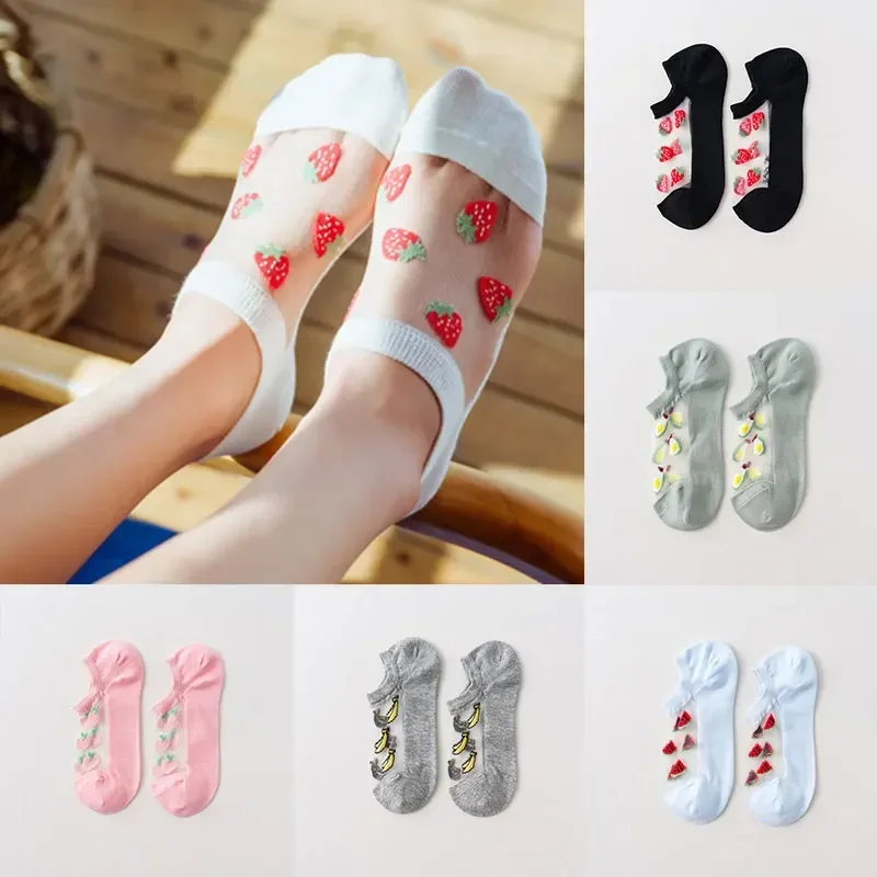 Women Transparent Mesh Socks Watermelon Strawberry Fruit No Show Socks Summer Non-slip Cotton Thin Female Invisible Boat Sock
Women Transparent Mesh Socks Watermelon Strawberry Fruit No Show Socks Summer Non-slip Cotton Thin Female Invisible Boat Sock