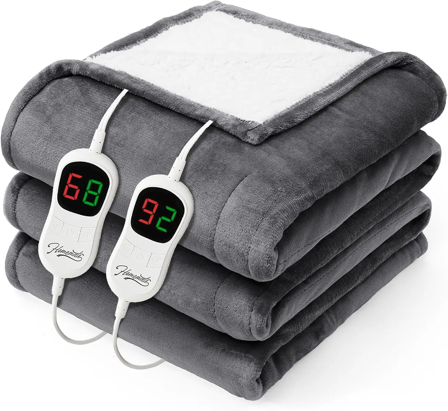 Queen Size Electric Heated Blanket - 84x90 Inch, 10 Heat Levels, Auto Shut Off, Ultra Soft Flannel, ETL Certified
Queen Size Electric Heated Blanket - 84x90 Inch, 10 Heat Levels, Auto Shut Off, Ultra Soft Flannel, ETL Certified