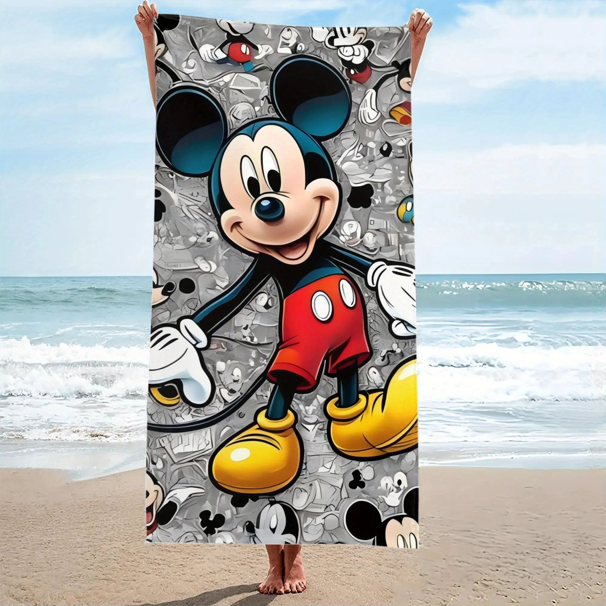 One Mickey Beach Towel Made of Quick-Drying Soft Microfiber, Ideal for Travel, Beach Outings, Pool Days, And Camping, Perfect
One Mickey Beach Towel Made of Quick-Drying Soft Microfiber, Ideal for Travel, Beach Outings, Pool Days, And Camping, Perfect