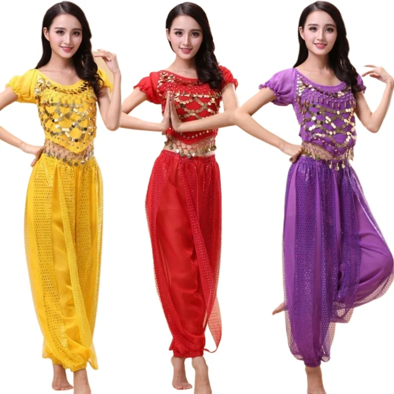 Комплект брюк с короткими рукавами в этническом стиле, костюм для индийского танца для взрослых, танцевальное представление живота
Комплект брюк с короткими рукавами в этническом стиле, костюм для индийского танца для взрослых, танцевальное представление живота