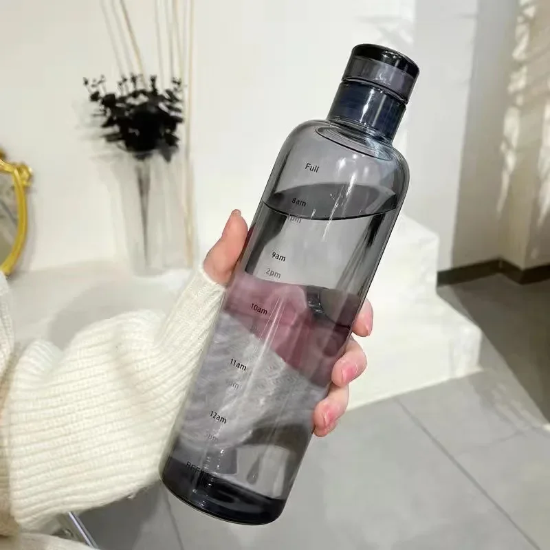 Transparent With Time Scale Water Bottle Creative Large Capacity Leakproof Drop-Resistant Plastic Drink Cup For Climb Travel New
Transparent With Time Scale Water Bottle Creative Large Capacity Leakproof Drop-Resistant Plastic Drink Cup For Climb Travel New
