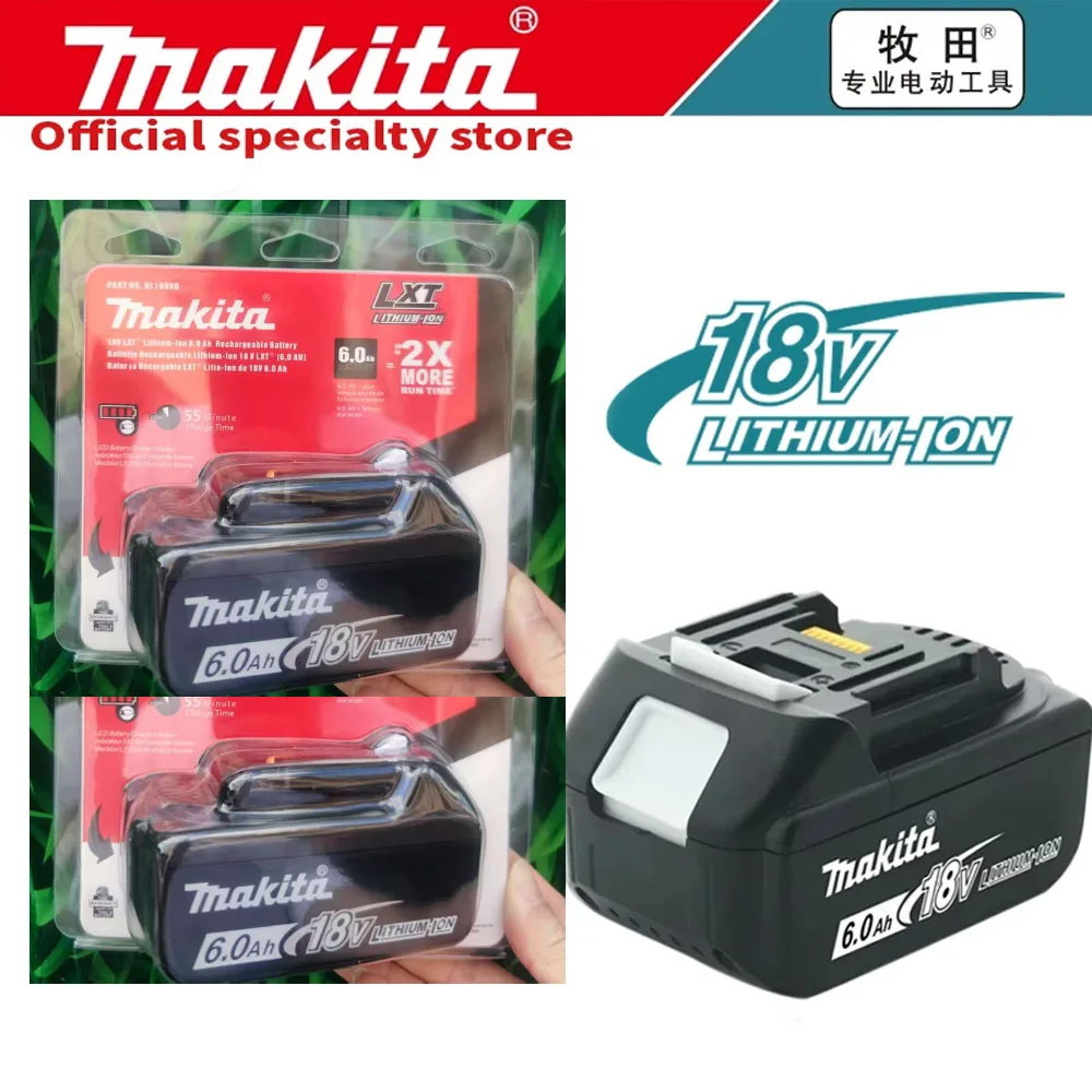 Makita 18V 6.0Ah Battery BL1830 BL1830B BL1840 BL1850 BL1850B BL1860B BL1815 Replacement Lithium Battery
Makita 18V 6.0Ah Battery BL1830 BL1830B BL1840 BL1850 BL1850B BL1860B BL1815 Replacement Lithium Battery