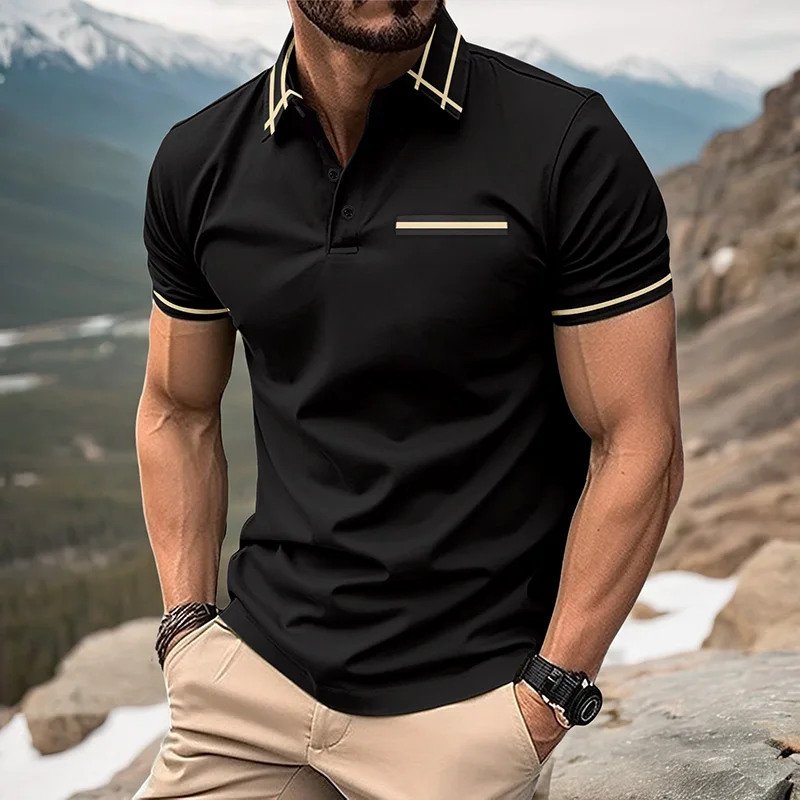 Men's Summer New Short Sleeved Polo Shirt Collar Digital Fake Pocket Breathable Polo Shirt men's Business Casual Top 2024
Men's Summer New Short Sleeved Polo Shirt Collar Digital Fake Pocket Breathable Polo Shirt men's Business Casual Top 2024