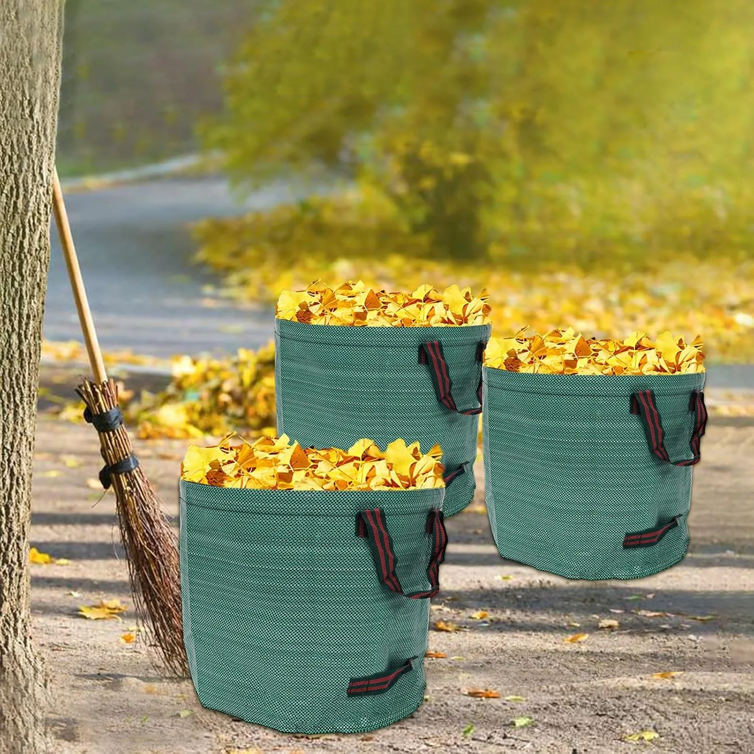 3Pcs 27 Gallon Reusable Garden Waste Bags Foldable Outdoor Yard Leaf Trash Bags Freestanding Container Bag with Handles Lawn Patio Waste Bags for Loading Leaf Trash, Green
3Pcs 27 Gallon Reusable Garden Waste Bags Foldable Outdoor Yard Leaf Trash Bags Freestanding Container Bag with Handles Lawn Patio Waste Bags for Loading Leaf Trash, Green