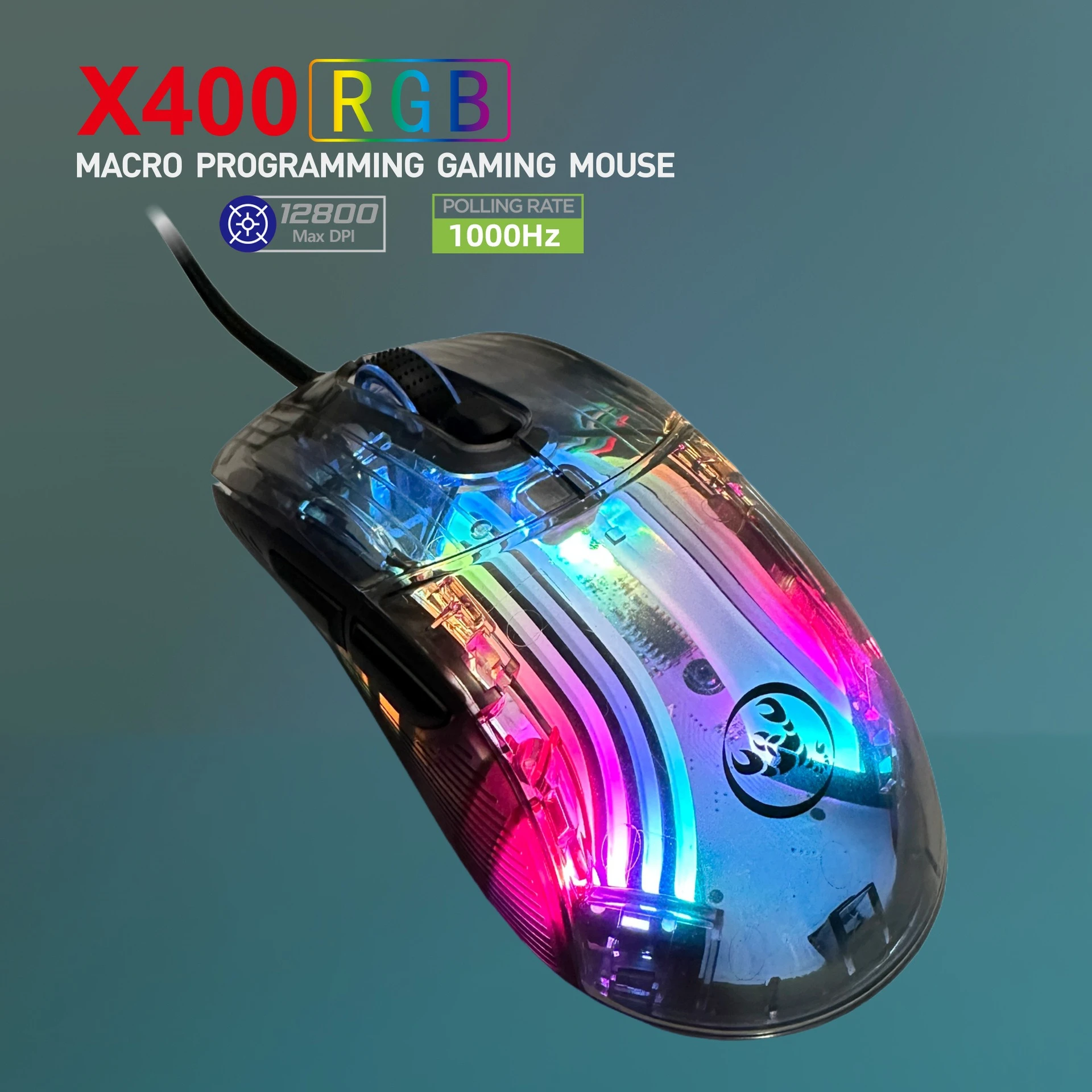 Mouses Transparent wired gaming mouse souris 7-button macro programming braided wire 12800dpi RGB backlit gaming accessories
Mouses Transparent wired gaming mouse souris 7-button macro programming braided wire 12800dpi RGB backlit gaming accessories