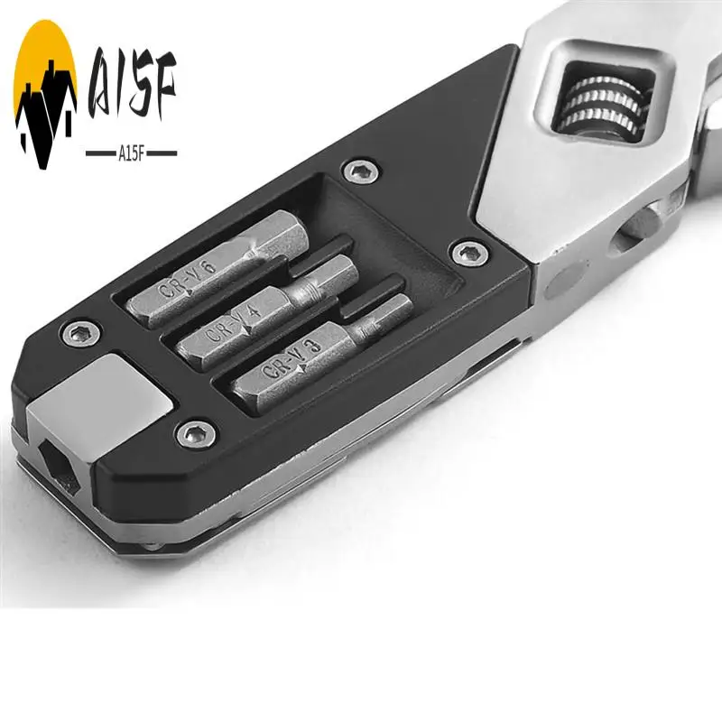 A15F-Stainless Steel Adjustable Wrench Replaceable Screwdriver Head Portable Household Tool With Storage Bag
A15F-Stainless Steel Adjustable Wrench Replaceable Screwdriver Head Portable Household Tool With Storage Bag