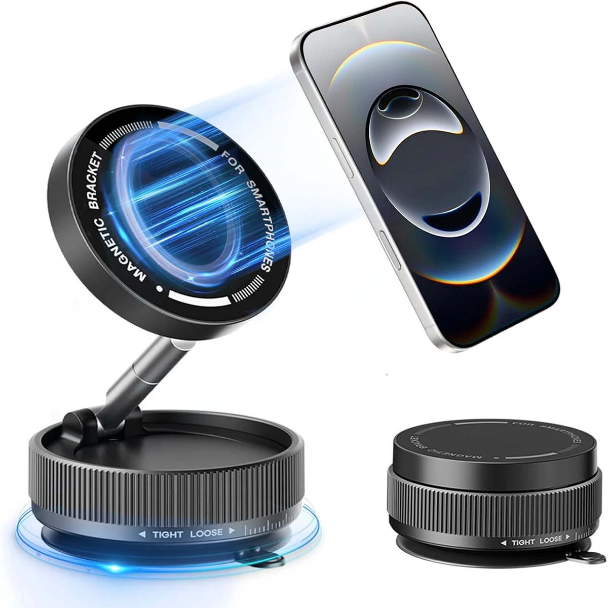 Vacuum Magnetic Phone Holder for Car - Suction Cup Phone Mount for MagSafe 360° Rotatable Portable Strong Magnet Stand
Vacuum Magnetic Phone Holder for Car - Suction Cup Phone Mount for MagSafe 360° Rotatable Portable Strong Magnet Stand