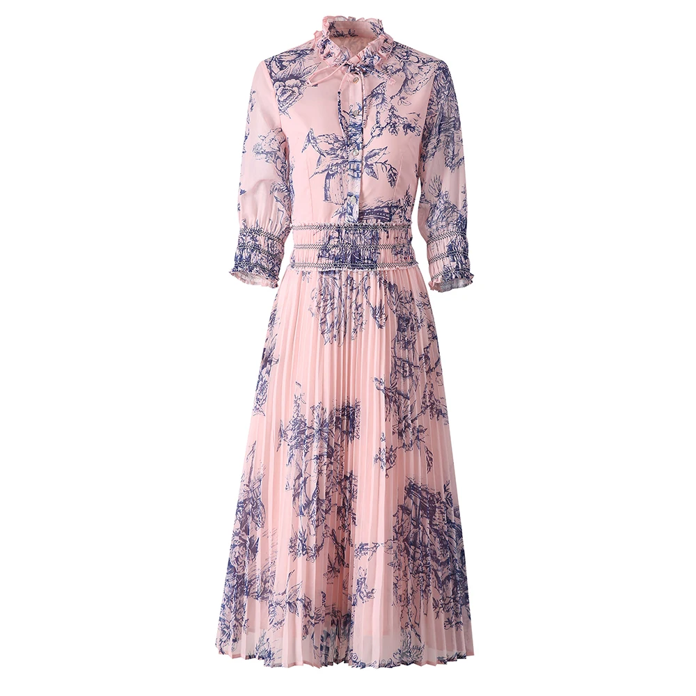 Meyyithun Women's Dress Vintage Stand Collar Half Sleeved Single-Breasted Elastic Waist Design Pleated Dresses 250502ybl02
Meyyithun Women's Dress Vintage Stand Collar Half Sleeved Single-Breasted Elastic Waist Design Pleated Dresses 250502ybl02
