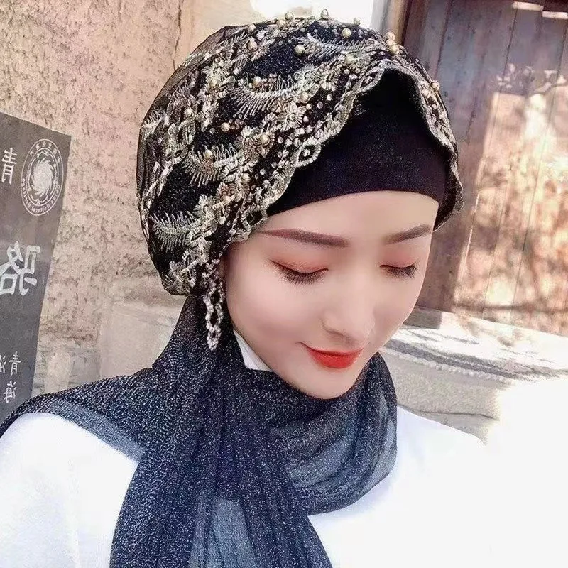 Luxury Glod Embroidery Beads Headscarf Muslim Hijab Women Head Wrap Shawls Bonnet Turban Islam Wedding Party Head Cover Hat Cap
Luxury Glod Embroidery Beads Headscarf Muslim Hijab Women Head Wrap Shawls Bonnet Turban Islam Wedding Party Head Cover Hat Cap