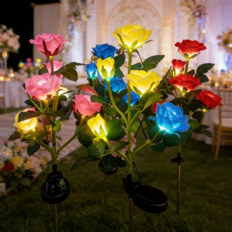 5 Heads Rose Flower Lawn Lamp Solar Lights Yard Patio Garden Camping Outdoor Decorative Solar Garden Lights Wedding Decoration
5 Heads Rose Flower Lawn Lamp Solar Lights Yard Patio Garden Camping Outdoor Decorative Solar Garden Lights Wedding Decoration
