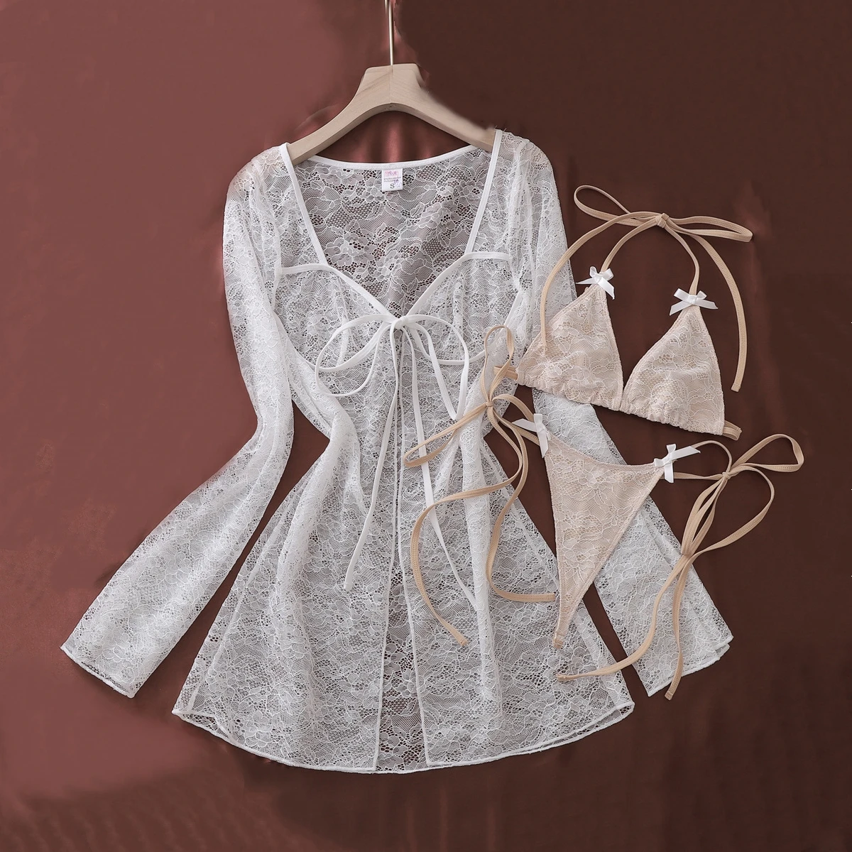 2026 Advanced French Perspective Lace Strap Exotic Dresses Resort Style Long Sleeve Hoodie Body Shaping Sexy Underwear Split Set
2026 Advanced French Perspective Lace Strap Exotic Dresses Resort Style Long Sleeve Hoodie Body Shaping Sexy Underwear Split Set