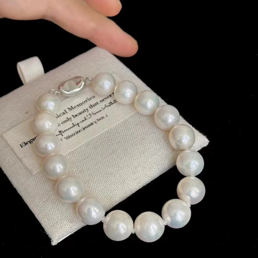 Natural White Pearls Bracelet Cute women's 10-11mm to 11-12mm 925 Sterling Silver 7.5-8 Inch Jewelry Accessory
Natural White Pearls Bracelet Cute women's 10-11mm to 11-12mm 925 Sterling Silver 7.5-8 Inch Jewelry Accessory