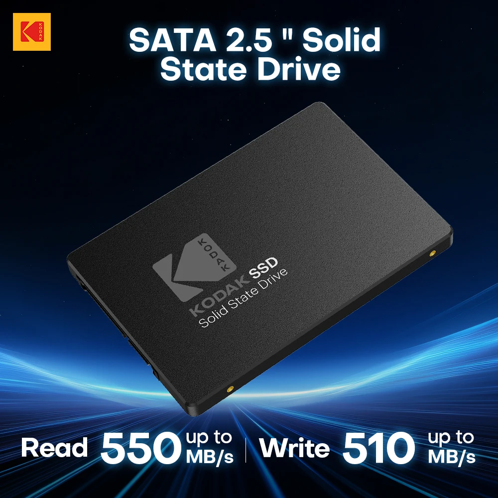Kodak Sata 3.0 SSD 2.5'' Solid Disk Hard Drive 550Mb/s 128gb 256gb 512gb 1T Solid State Drive for pc Computer Laptop
Kodak Sata 3.0 SSD 2.5'' Solid Disk Hard Drive 550Mb/s 128gb 256gb 512gb 1T Solid State Drive for pc Computer Laptop