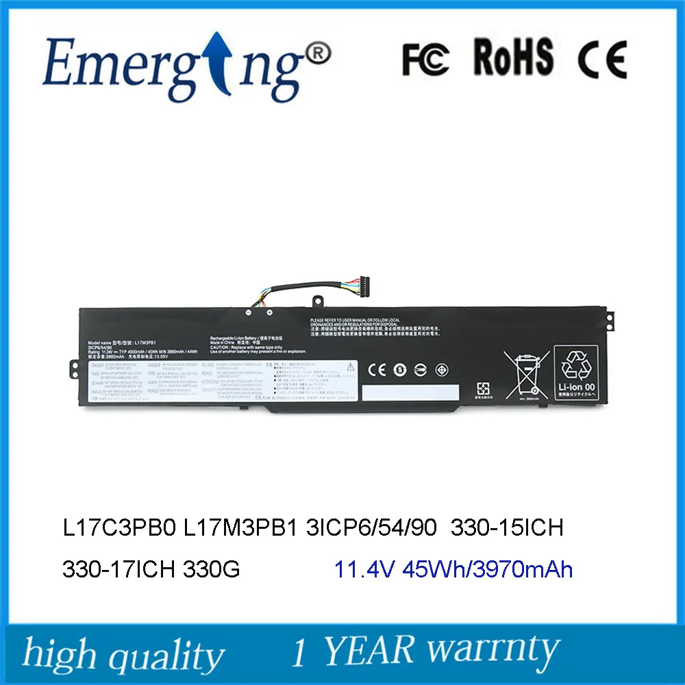 Аккумулятор для ноутбука Lenovo IdeaPad 330-15ICH 330-17ICH 11,4G 3ICP6/330, 54/90 в, 45 Вт/ч, L17C3PB0, L17M3PB1
Аккумулятор для ноутбука Lenovo IdeaPad 330-15ICH 330-17ICH 11,4G 3ICP6/330, 54/90 в, 45 Вт/ч, L17C3PB0, L17M3PB1