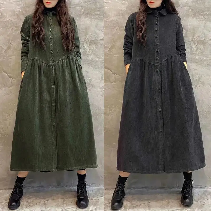 Women's Oversized Long Sleeve Fleece Lined Corduroy Jacket Autumn Winter Thickened Windbreaker Korean Style Regular Length
Women's Oversized Long Sleeve Fleece Lined Corduroy Jacket Autumn Winter Thickened Windbreaker Korean Style Regular Length