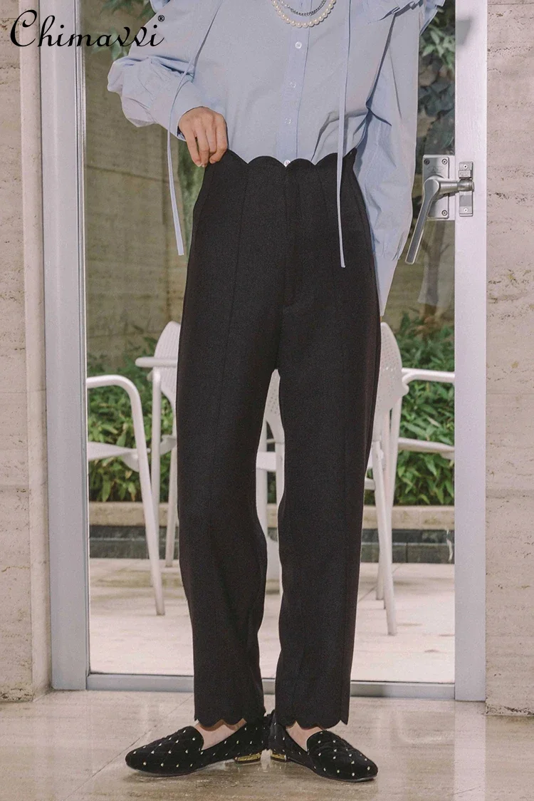 Japanese Wavy-edged Waist Elastic High-waisted Slim-fit Casual Pants 2025 Spring New Fashion Trousers Women's Y2k Pants
Japanese Wavy-edged Waist Elastic High-waisted Slim-fit Casual Pants 2025 Spring New Fashion Trousers Women's Y2k Pants