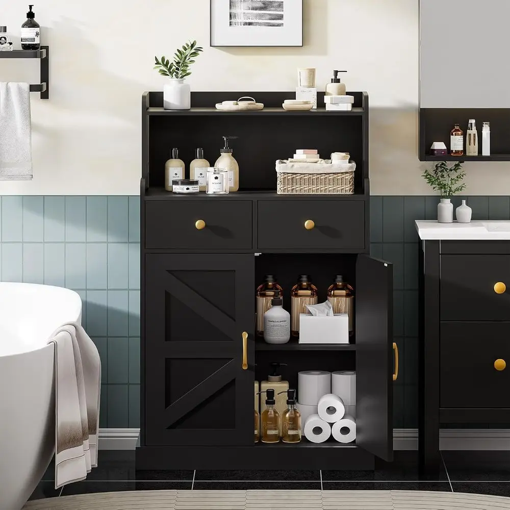 Bathroom Storage Cabinet with 2 Ders & 2 Do, Kitchen Cabinet Cupboard with Adjustable Shelves, loor Storage Cabinet or
Bathroom Storage Cabinet with 2 Ders & 2 Do, Kitchen Cabinet Cupboard with Adjustable Shelves, loor Storage Cabinet or