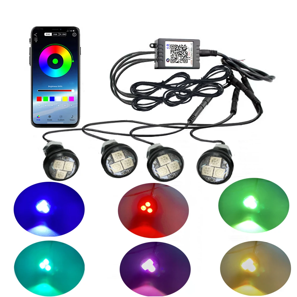 Eagle Eye LED Multiple color lights with APP Control Day Running Light For truck motorcycle 12V.
Eagle Eye LED Multiple color lights with APP Control Day Running Light For truck motorcycle 12V.