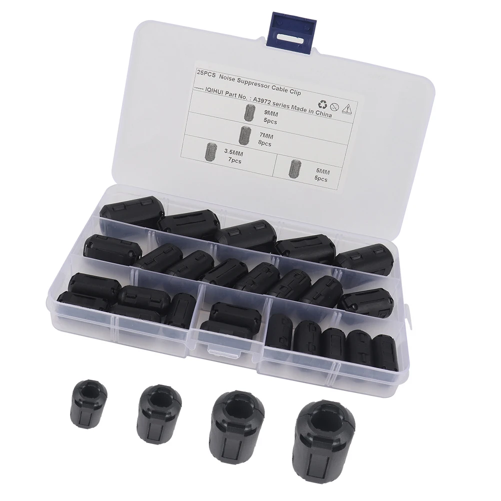 25 Pcs Cable Anti-interference Degaussing Ring Filter Tweezers Zinc Ferrite Core Bead Choke
25 Pcs Cable Anti-interference Degaussing Ring Filter Tweezers Zinc Ferrite Core Bead Choke