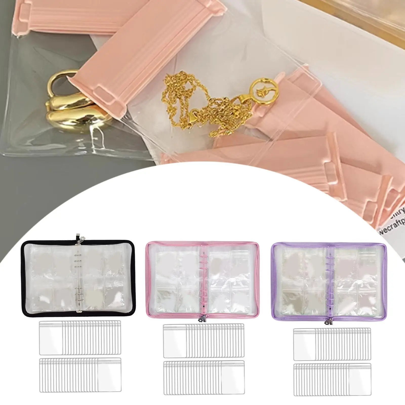 Storage Case for Earrings, Jewelry Storage Book, with Pockets, Decorative Jewelry Organizer, Necklace Support for
Storage Case for Earrings, Jewelry Storage Book, with Pockets, Decorative Jewelry Organizer, Necklace Support for