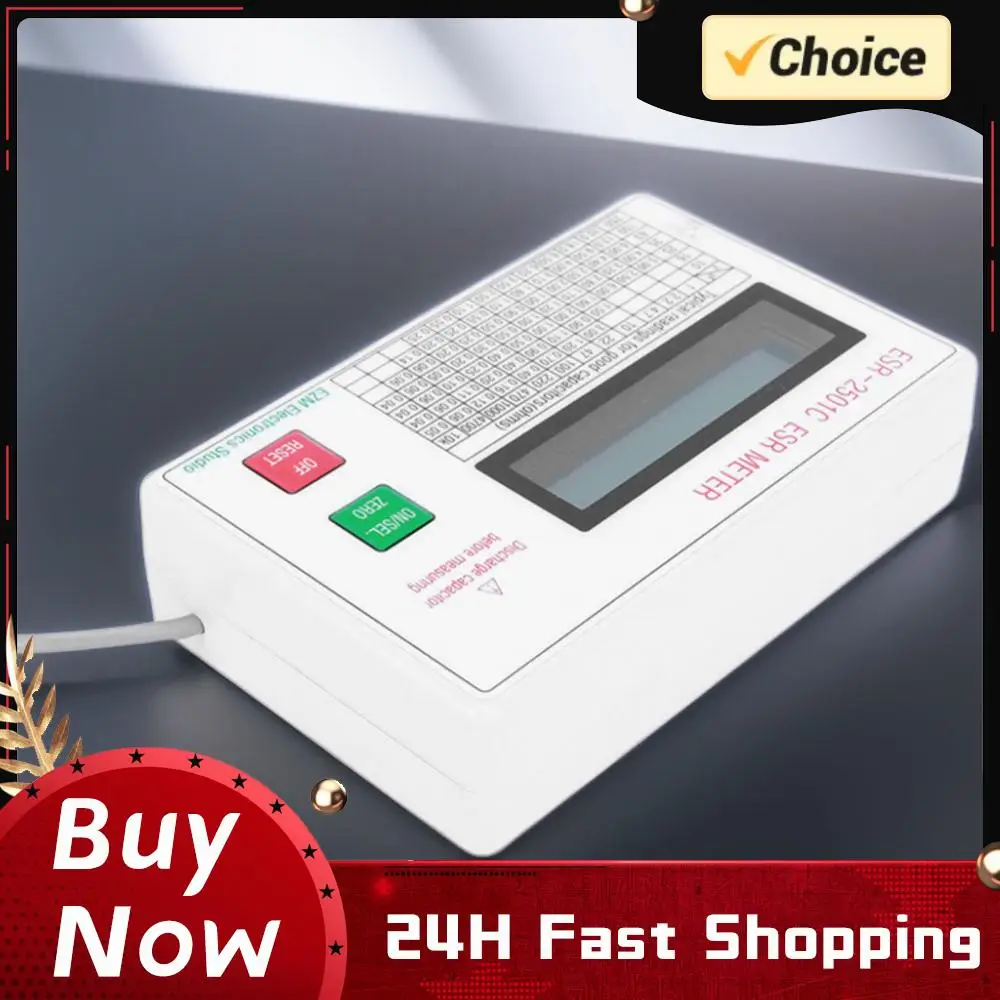 Capacitor ESR DCR Tester Circuit Tester Electrical Testing Meter With Test Leads Clip Battery Smart Shutdown Function
Capacitor ESR DCR Tester Circuit Tester Electrical Testing Meter With Test Leads Clip Battery Smart Shutdown Function