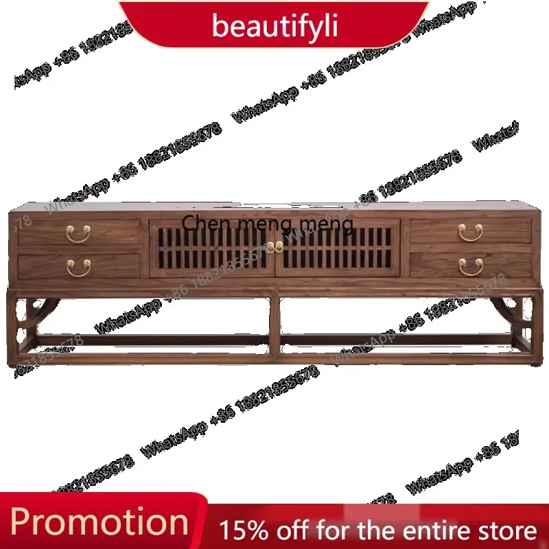 Q181 New Chinese style old elm TV cabinet floor storage low cabinet simple modern zen living room solid wood video cabinet
Q181 New Chinese style old elm TV cabinet floor storage low cabinet simple modern zen living room solid wood video cabinet