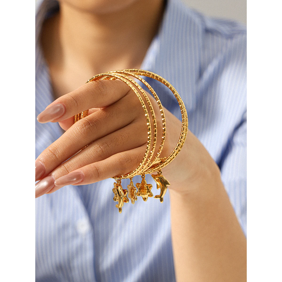 Ocean Animal Charm Bracelet For Women’s 18K Gold Plated Stainless Steel Waterproof Tarnish Resistant Summer Beach Jewelry Gift
Ocean Animal Charm Bracelet For Women’s 18K Gold Plated Stainless Steel Waterproof Tarnish Resistant Summer Beach Jewelry Gift