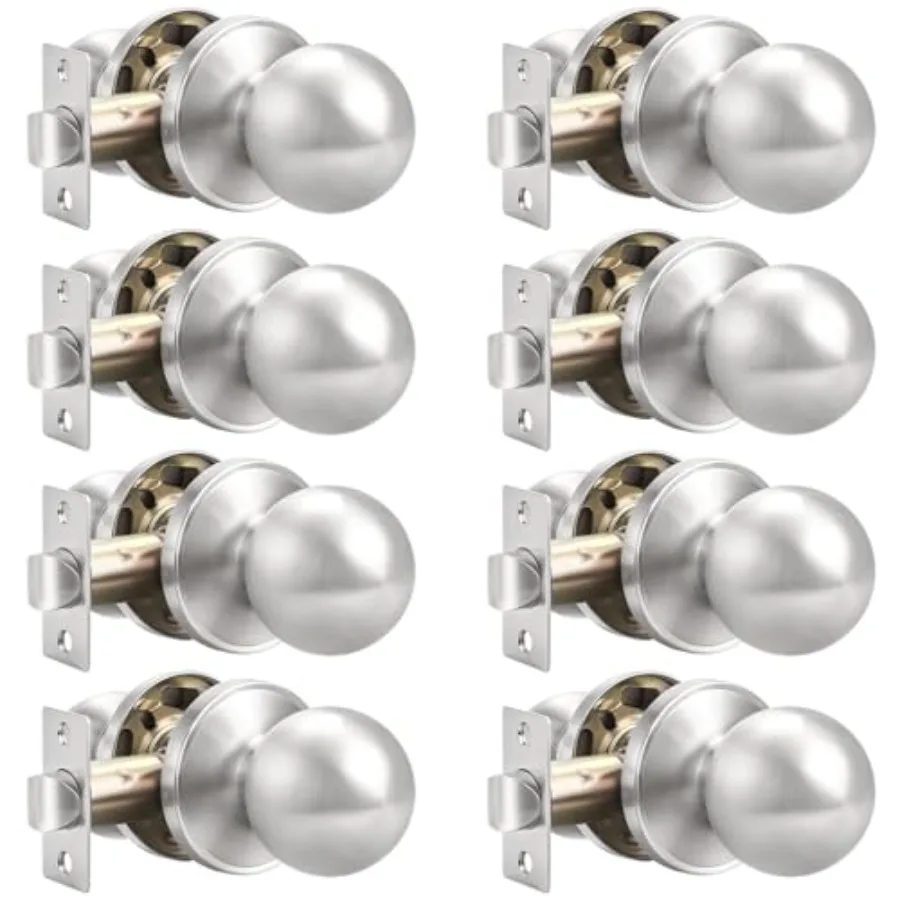 Pack Interior Round Passage Keyless Door Knobs Door Lock Lockset Without Key Doorknobs for Hall/Closet-Door Knob 07
Pack Interior Round Passage Keyless Door Knobs Door Lock Lockset Without Key Doorknobs for Hall/Closet-Door Knob 07
