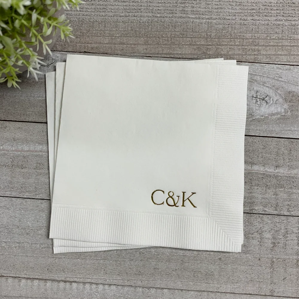 50Pcs Personalized Wedding Personalized Cocktail Beverage Paper Anniversary Party Monogram Custom Luncheon Engagement Napkins
50Pcs Personalized Wedding Personalized Cocktail Beverage Paper Anniversary Party Monogram Custom Luncheon Engagement Napkins