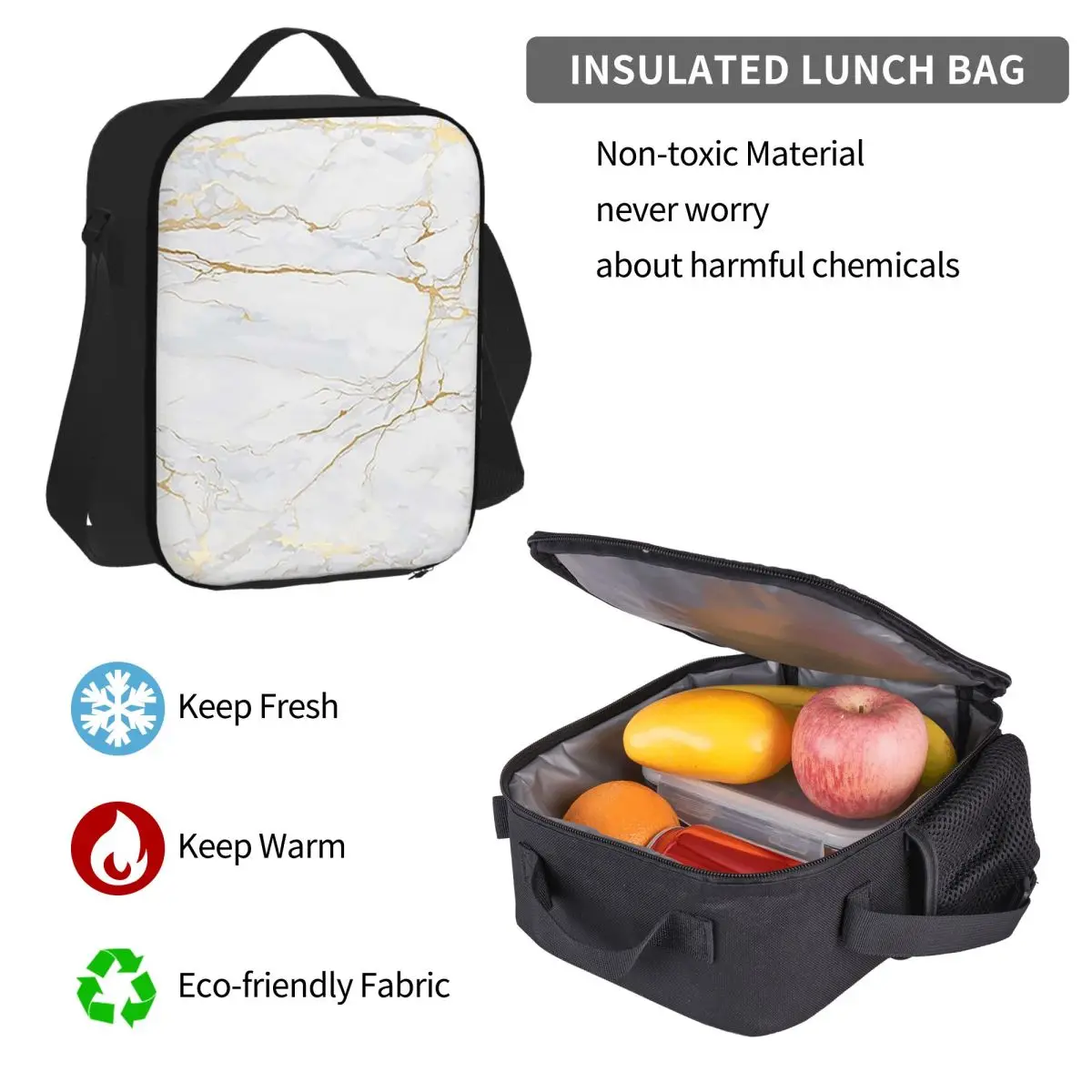 White And Gold Marbl Backpacks Boys Girls Bookbag Children School Bags Kids Rucksack Lunch Bag Pen Bag Three-Piece Set
White And Gold Marbl Backpacks Boys Girls Bookbag Children School Bags Kids Rucksack Lunch Bag Pen Bag Three-Piece Set
