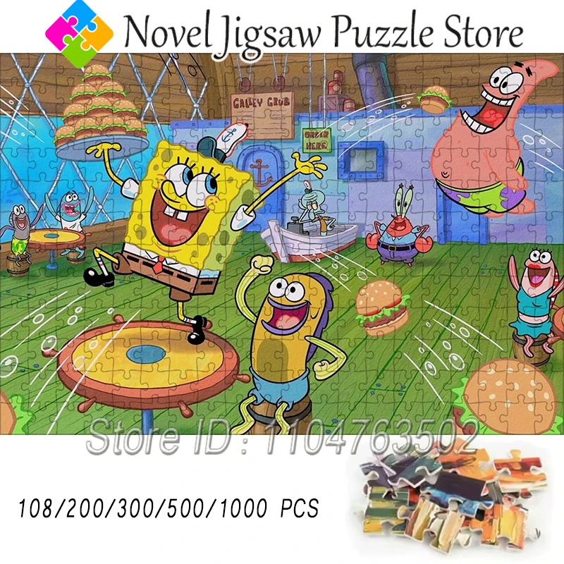 108/200/300/500/1000 шт. Губка Боб, квадратные штаны, пазлы, мультяшные головоломки, детские креативные игрушки ручной работы, коллекция для взрослых
108/200/300/500/1000 шт. Губка Боб, квадратные штаны, пазлы, мультяшные головоломки, детские креативные игрушки ручной работы, коллекция для взрослых