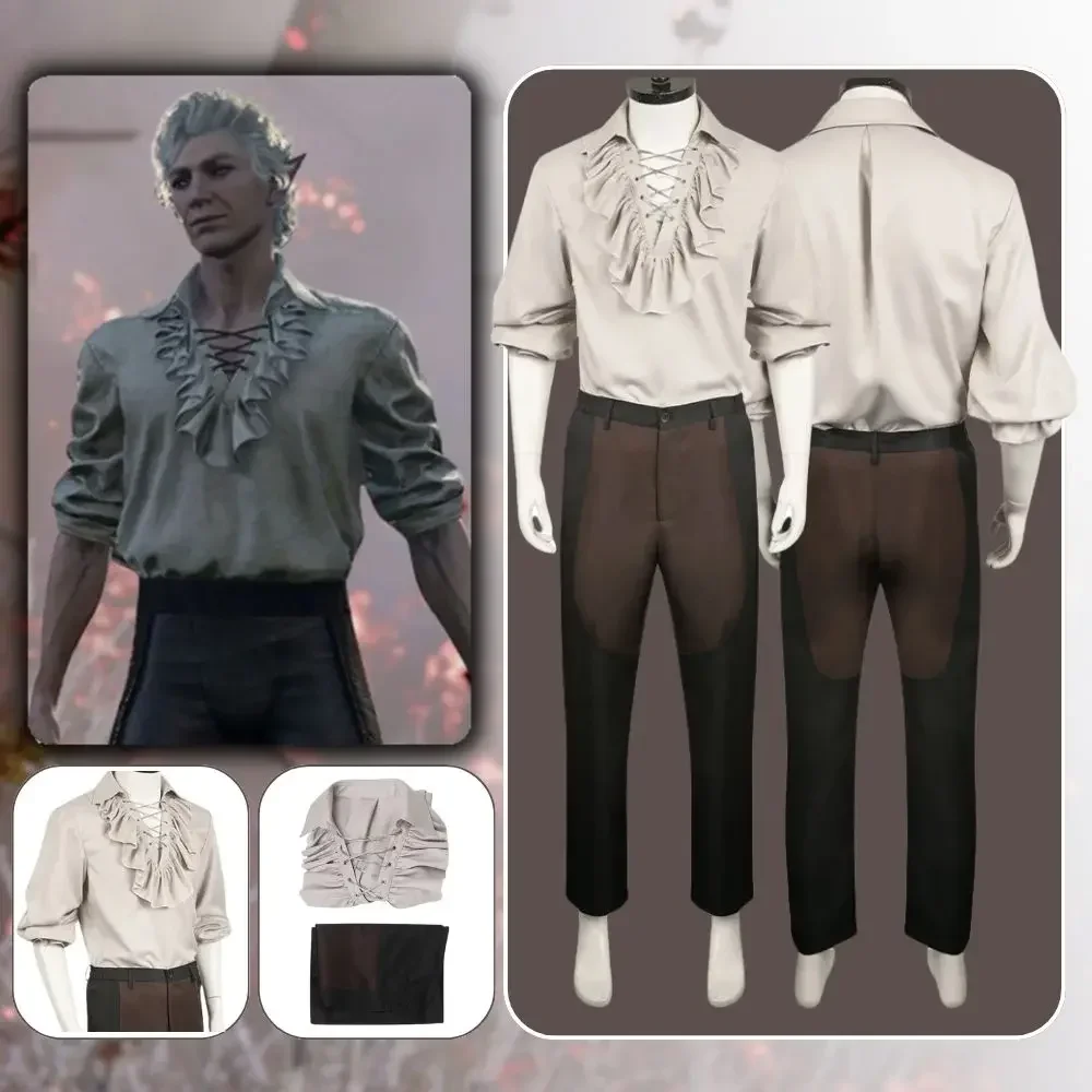 Astarion Cosplay Baldurs Cos Gate 3 Fantasia Medieval Costume Disguise Adult Men Shirt Pants BG3 Outfits Halloween Carnival Suit
Astarion Cosplay Baldurs Cos Gate 3 Fantasia Medieval Costume Disguise Adult Men Shirt Pants BG3 Outfits Halloween Carnival Suit