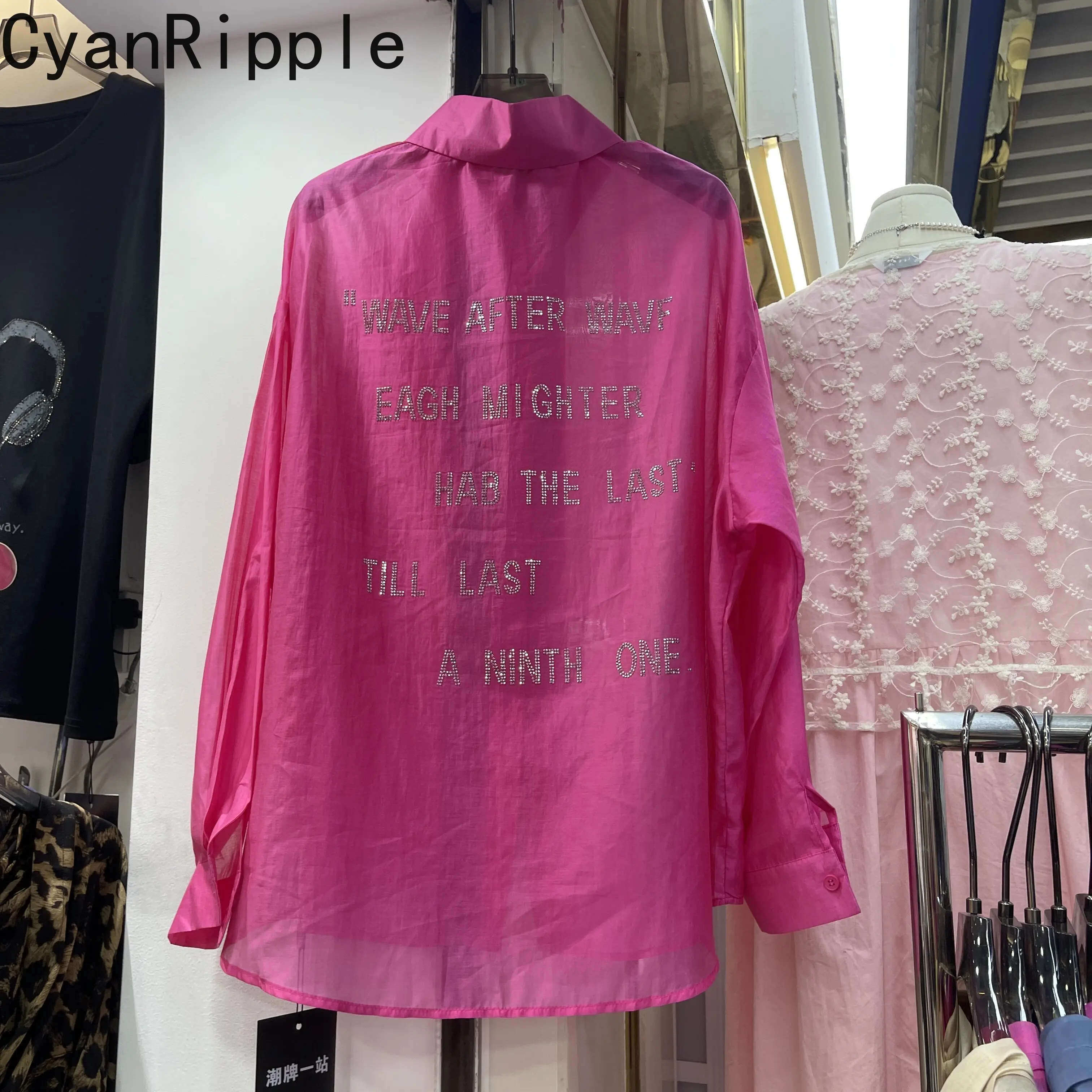 Korea Fashion Summer Women Sun Protection Shirt Mid-long Loose Cardigans Top Letters Hot Diamonds Casual Long Sleeve Blouses
Korea Fashion Summer Women Sun Protection Shirt Mid-long Loose Cardigans Top Letters Hot Diamonds Casual Long Sleeve Blouses