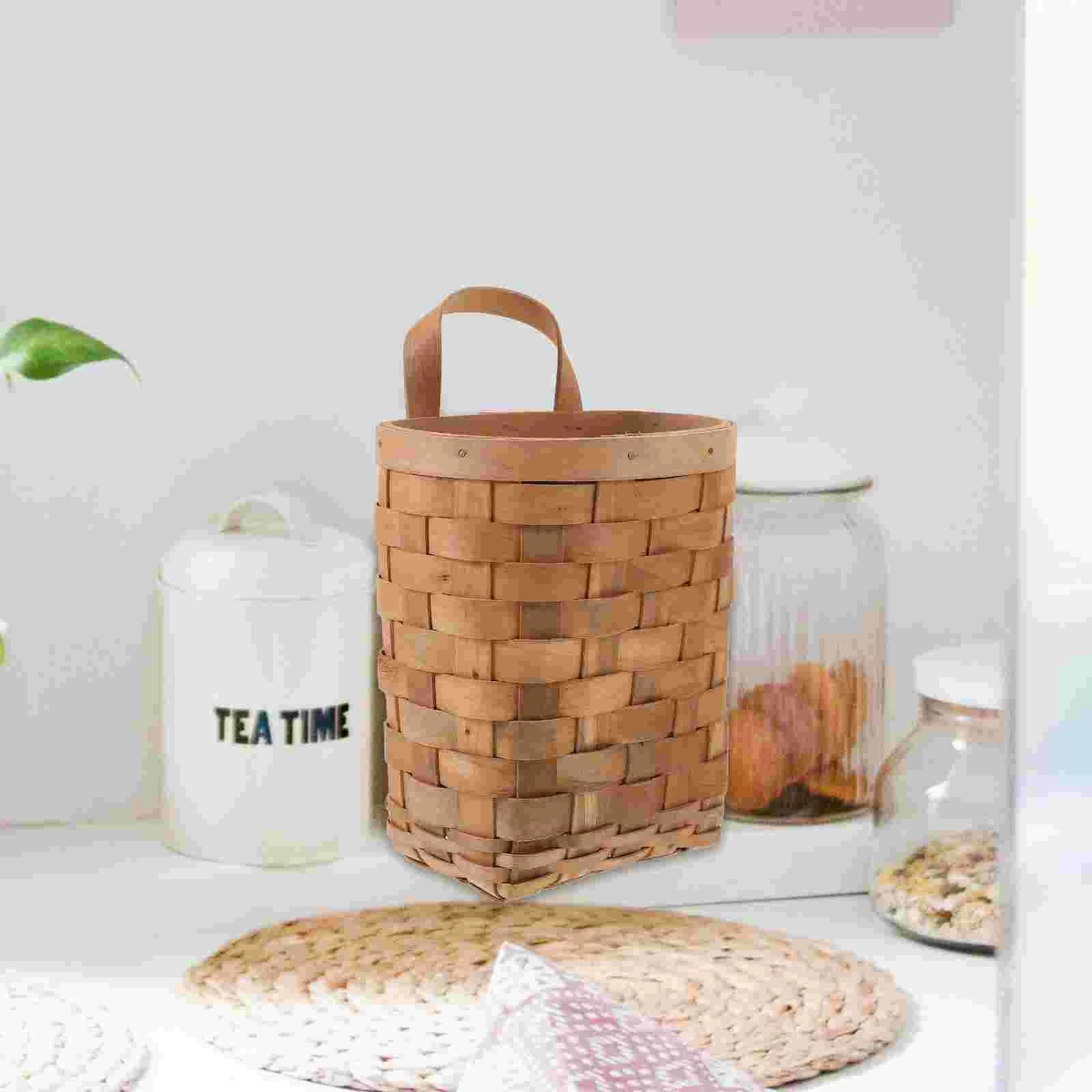 Woven Storage Basket 14x10.8x17.5cm Wall Hanging Kitchen ganizers Nordic Style Bamboo Material Easy Storage Solution
Woven Storage Basket 14x10.8x17.5cm Wall Hanging Kitchen ganizers Nordic Style Bamboo Material Easy Storage Solution