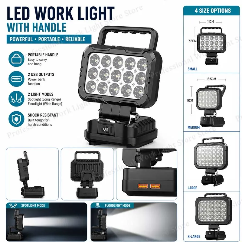Power Tool Parts for Makita BL1830 18V Lithium Battery LED Work Lights Lamp Cordless LED work light Camping Emergency Lighting
Power Tool Parts for Makita BL1830 18V Lithium Battery LED Work Lights Lamp Cordless LED work light Camping Emergency Lighting